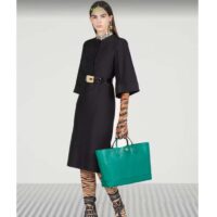 Gucci Unisex GG Ophidia Medium Tote Bag Green Leather Double G (2)