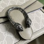 Gucci Unisex GG Small Dionysus Top Handle Bag Beige White Supreme Canvas – Bild 9