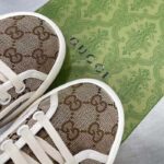 Gucci Unisex GG Sneaker Beige Ebony Original Canvas Flat Interlocking G 5 Cm Heel - immagine 9