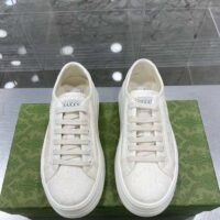 Gucci Unisex GG Sneaker White Original GG Canvas Flat Interlocking G 5 Cm Heel (10)