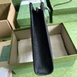 Gucci Unisex Jumbo GG Medium Messenger Bag Black Canvas Zip Closure - immagine 4