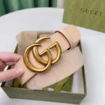 Gucci Unisex Marmont Jumbo GG Belt Beige Light Pink Jumbo GG Canvas - Image 8