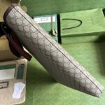 Gucci Unisex Ophidia GG Large Tote Bag Beige Ebony GG Supreme Canvas Brown Leather - Bild 7