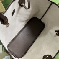 Gucci Unisex Ophidia Medium Tote Bag Beige Ebony GG Supreme Canvas (2)