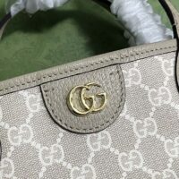 Gucci Unisex Ophidia Medium Tote Bag Beige White GG Supreme Canvas (2)