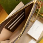 Gucci Unisex Wrist Wallet Double G Strawberry Beige Ebony GG Supreme Canvas - Image 9