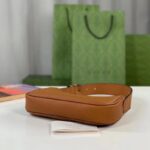 Gucci Women GG Aphrodite Mini Shoulder Bag Double G Orange Soft Leather - Image 6