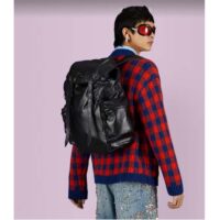 Gucci Women GG Backpack Tonal Double G Original GG Canvas Black Leather (1)