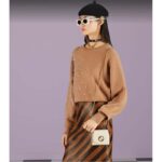 Gucci Women GG Blondie Medium Chain Wallet White Leather Round Interlocking G - Imagen 11