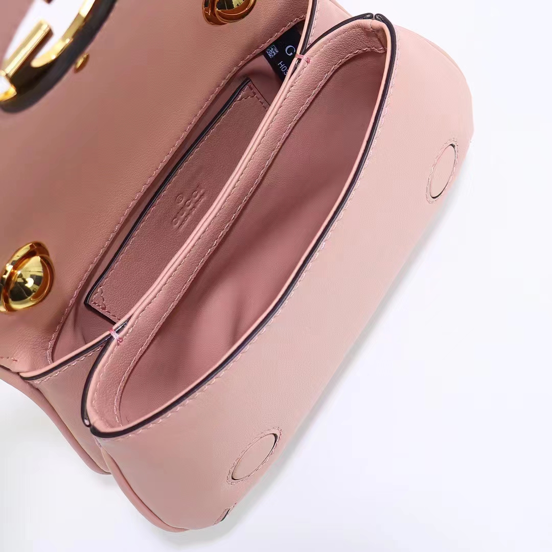 Gucci Women GG Blondie Mini Bag Light Pink Round Interlocking G (11)