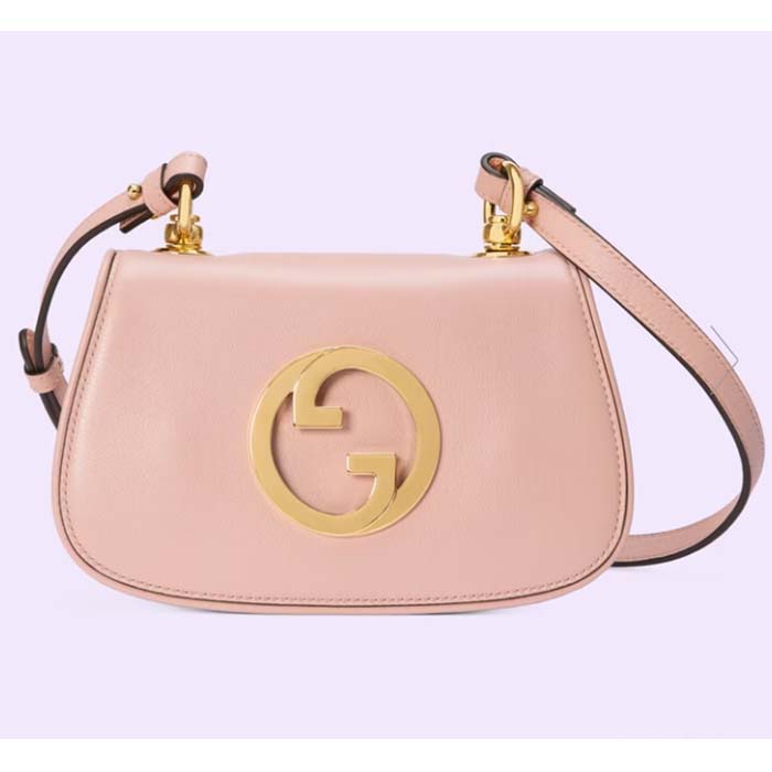 Gucci Women GG Blondie Mini Bag Light Pink Round Interlocking G
