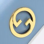 Gucci Women GG Blondie Shoulder Bag Blue Leather Round Interlocking G - Image 8