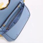 Gucci Women GG Blondie Shoulder Bag Blue Leather Round Interlocking G - Image 7