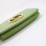 Gucci Women GG Blondie Shoulder Bag Green Leather Round Interlocking G - Image 7