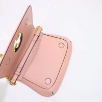 Gucci Women GG Blondie Shoulder Bag Light Pink Leather Round Interlocking G (11)