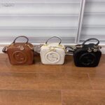 Gucci Women GG Blondie Top Handle Bag Cuir Leather Round Interlocking G - Image 11