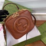 Gucci Women GG Blondie Top Handle Bag Cuir Leather Round Interlocking G - Image 2