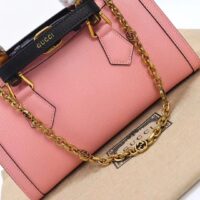 Gucci Women GG Diana Small Shoulder Bag Pink Leather Double G (1)