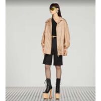 Gucci Women GG Hooded Jacket Light Camel GG Nylon Jacquard (10)