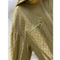 Gucci Women GG Hooded Jacket Light Camel GG Nylon Jacquard (10)