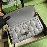 Gucci Women GG Matelassé Small Bag Light Grey Double G (3)