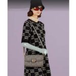 Gucci Women GG Matelassé Small Bag Light Grey Double G – Bild 12