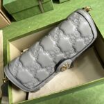 Gucci Women GG Matelassé Small Bag Light Grey Double G – Bild 4