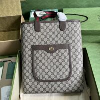 Gucci Women Ophidia GG Small Tote bag Beige Ebony Supreme Canvas (1)