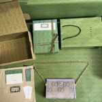 Gucci Women Ophidia Jumbo GG Small Shoulder Bag Camel Lilac Canvas Leather – Image 7