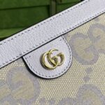 Gucci Women Ophidia Jumbo GG Small Shoulder Bag Camel Lilac Canvas Leather – Image 8