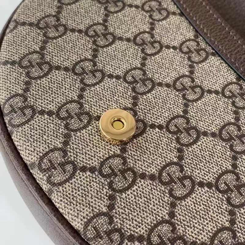 Gucci Women Ophidia Mini GG Shoulder Bag Beige Ebony GG Supreme Canvas (4)