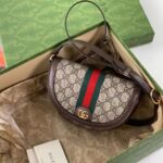 Gucci Women Ophidia Mini GG Shoulder Bag Beige Ebony GG Supreme Canvas - Imagen 6