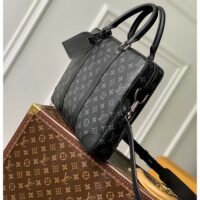 Louis Vuitton LV Men Porte-Documents Voyage PM Monogram Eclipse Coated Canvas (12)