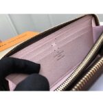 Louis Vuitton LV Unisex Clémence Wallet Brown Pink Damier Ebene Coated Canvas - immagine 8