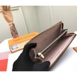Louis Vuitton LV Unisex Clémence Wallet Brown Pink Damier Ebene Coated Canvas - immagine 6