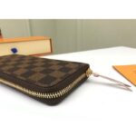 Louis Vuitton LV Unisex Clémence Wallet Brown Pink Damier Ebene Coated Canvas - immagine 7
