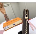 Louis Vuitton LV Unisex Clémence Wallet Brown Pink Damier Ebene Coated Canvas - immagine 10
