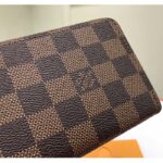 Louis Vuitton LV Unisex Clémence Wallet Brown Pink Damier Ebene Coated Canvas - immagine 9