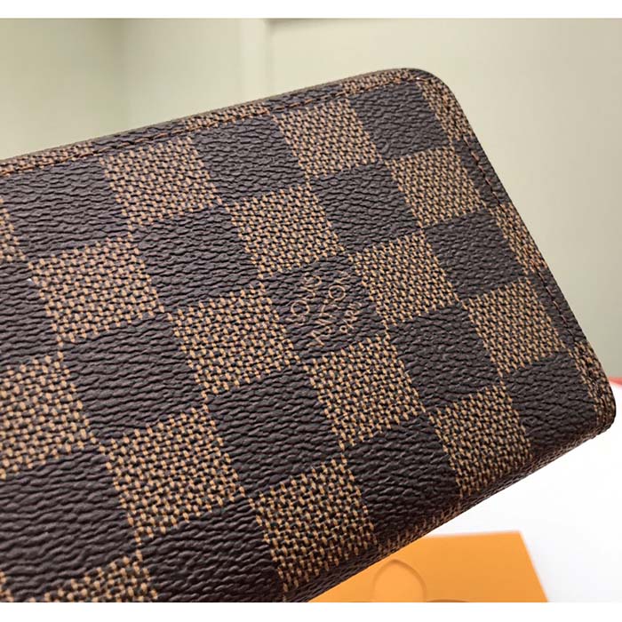 Louis Vuitton LV Unisex Clémence Wallet Brown Pink Damier Ebene Coated Canvas (6)