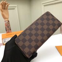 Louis Vuitton LV Unisex Clémence Wallet Brown Pink Damier Ebene Coated Canvas (1)