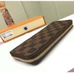 Louis Vuitton LV Unisex Clémence Wallet Brown Pink Damier Ebene Coated Canvas - immagine 4