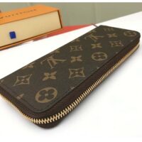 Louis Vuitton LV Unisex Clémence Wallet Brown Red Damier Ebene Coated Canvas (5)