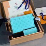 Louis Vuitton LV Unisex Gaston Wearable Wallet Miami Green Coated Canvas Cowhide Leather - immagine 3