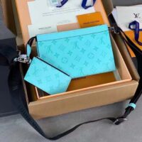 Louis Vuitton LV Unisex Gaston Wearable Wallet Miami Green Coated Canvas Cowhide Leather (8)