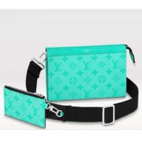Louis Vuitton LV Unisex Gaston Wearable Wallet Miami Green Coated Canvas Cowhide Leather (8)