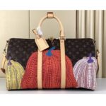 Louis Vuitton LV Unisex LV x YK Keepall 45 Monogram Coated Canvas Colorful Pumpkin Print - Image 2