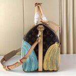 Louis Vuitton LV Unisex LV x YK Keepall 45 Monogram Coated Canvas Colorful Pumpkin Print - Image 4