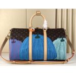 Louis Vuitton LV Unisex LV x YK Keepall 45 Monogram Coated Canvas Colorful Pumpkin Print - Image 3