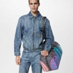 Louis Vuitton LV Unisex LV x YK Keepall 55 Monogram Coated Canvas Colorful Pumpkin Print – Bild 14