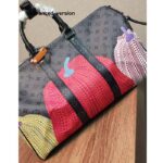 Louis Vuitton LV Unisex LV x YK Keepall 55 Monogram Coated Canvas Colorful Pumpkin Print – Bild 5